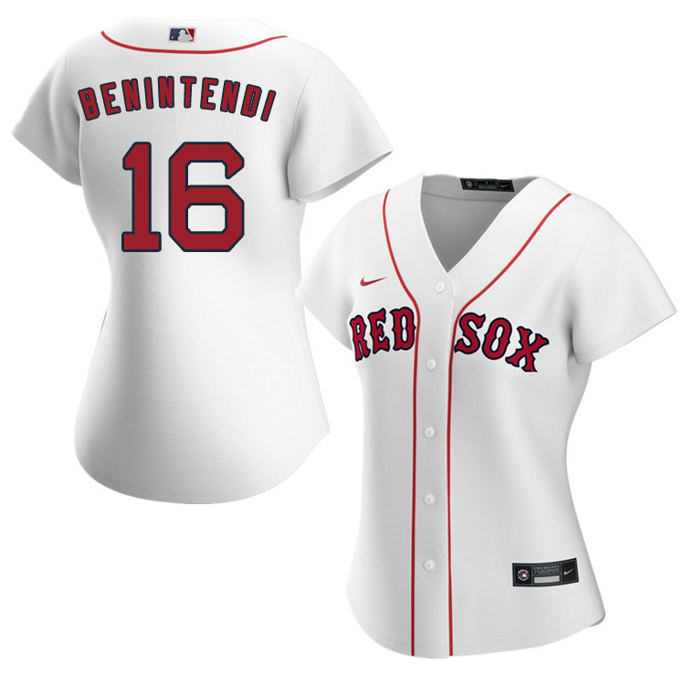 Nike Women #16 Andrew Benintendi Boston Red Sox Baseball Jerseys Sale-White